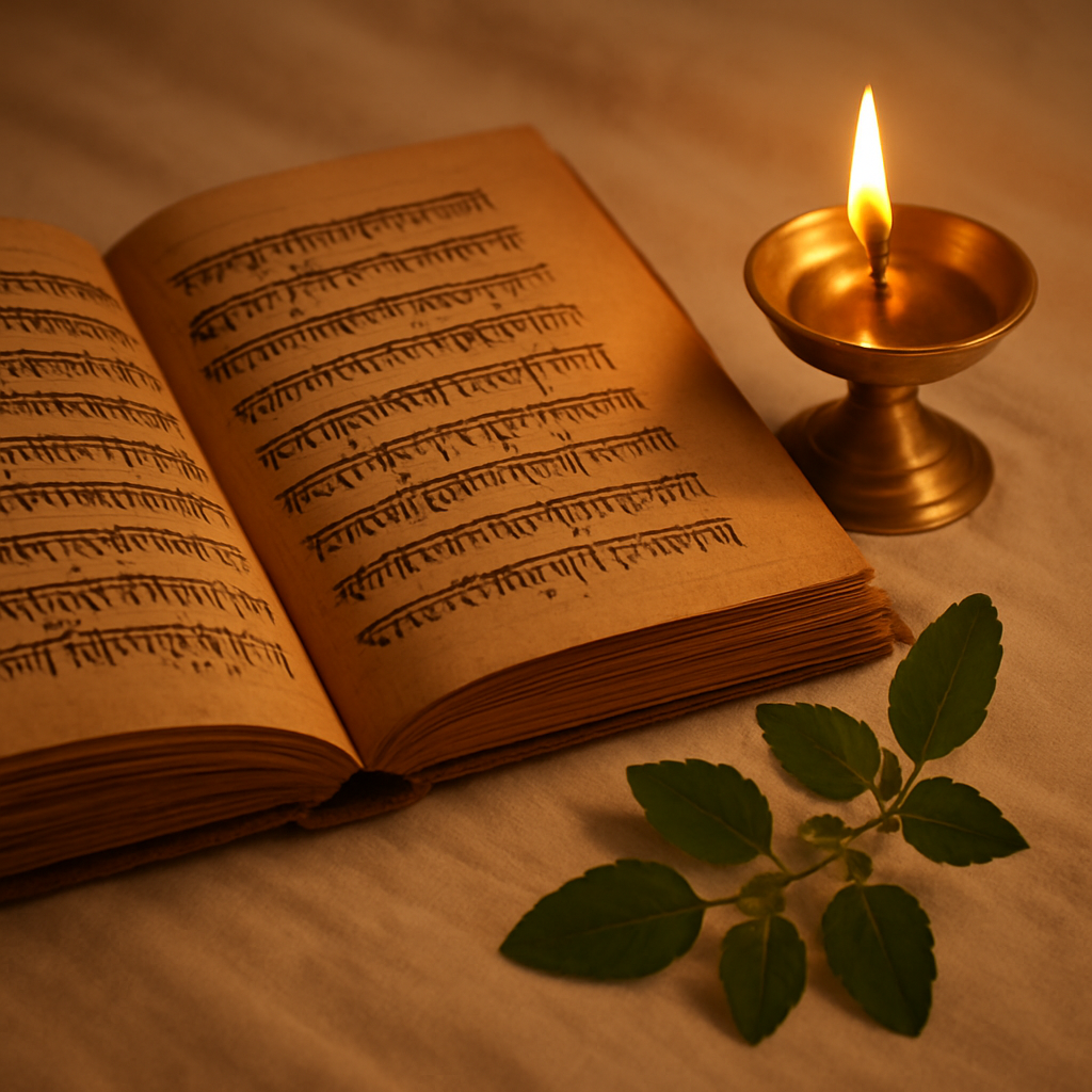 A manuscript of the Vishnu Sahasranama